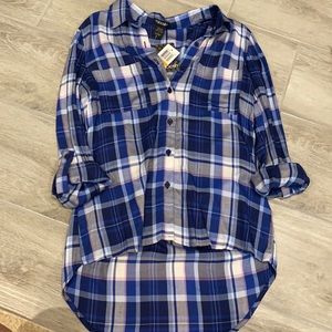 Blue and white flannel
